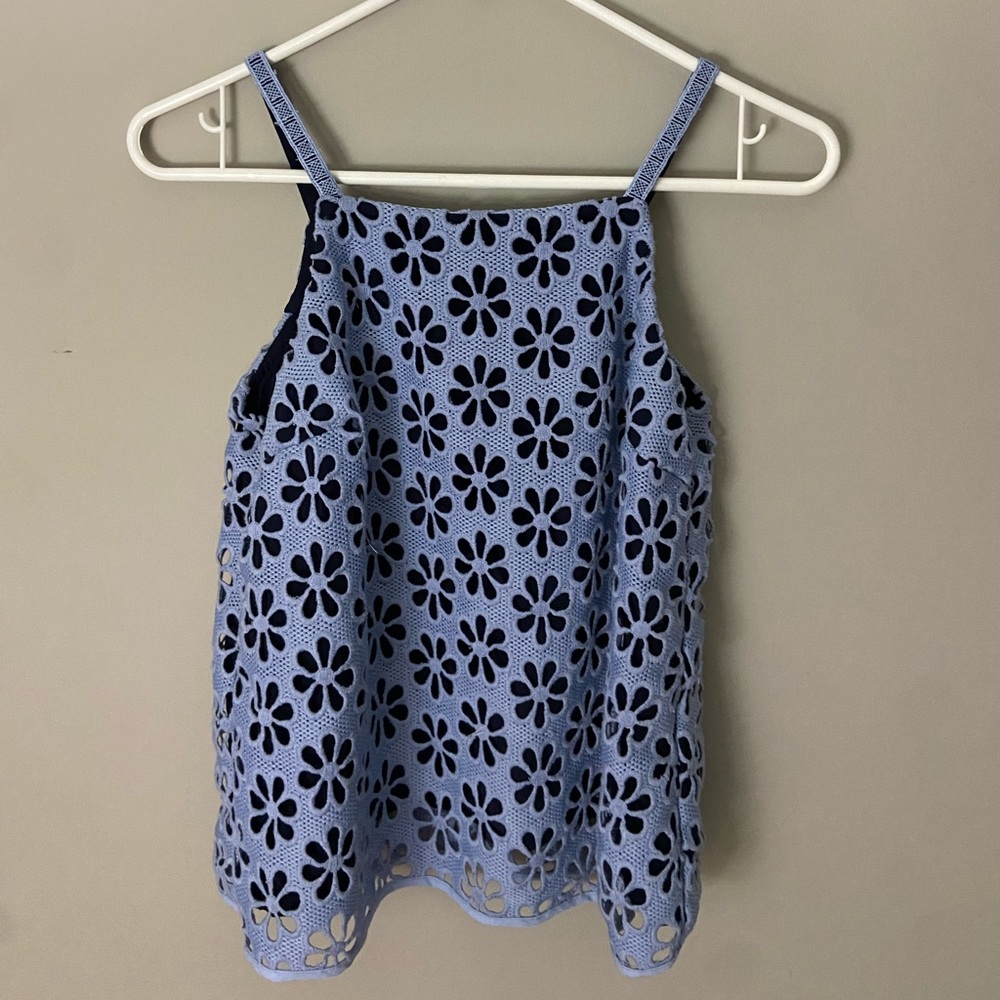 Maeve Blue Flower Tank Top Size 0